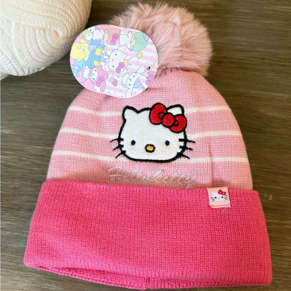 Hello Kitty Pink Striped Kids Hat